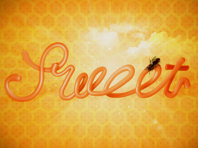 Sweet As Honey 3d font fresh honey sweet typography yellow