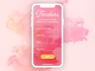 Daily UI #1 - Sign Up app daily ui female designers ios iphone x mobile mockup sign up ui