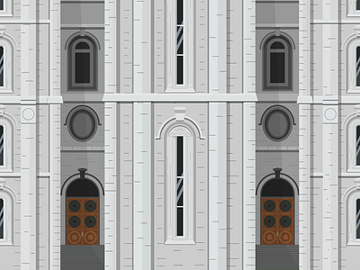 Salt Lake Temple illustration building buildings doors illustration mormon salt lake city temple utah