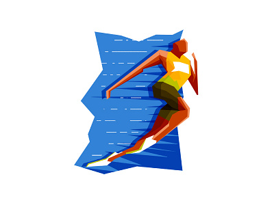 Runner athlete body bold illustration jamaica olympics runner running sports sprint track and field usain bolt