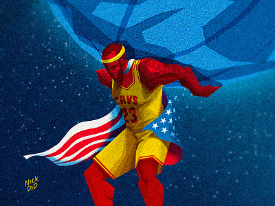 "Best player in the world... it's that simple" america basketball flag globe illustration lebron lebron james lebronjames nba sports world