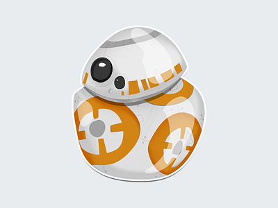 bb-8 sticker fun bb 8 illustration photoshop robot robots star wars starwars sticker sticker idea