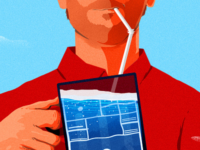 AdWeek Illustration adweek content illustration photoshop. sipping
