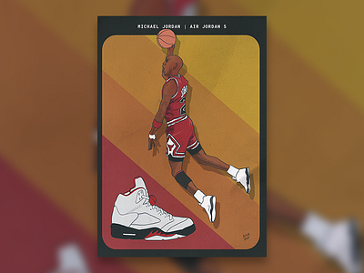 Michael Jordan running Poster