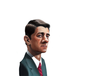 Paul Ryan Caricature portrait