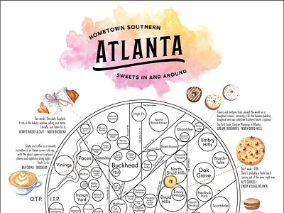 Atlanta - Sweets Map map design