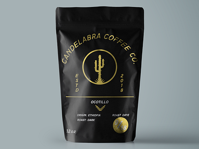 Candelabra Coffee Co. branding cactus coffee design illustration packaging vector