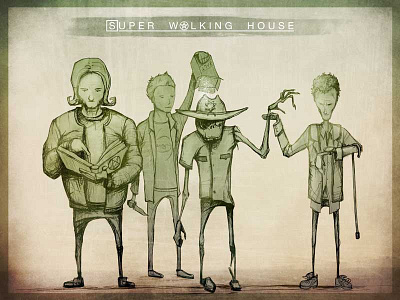 SUPER WALKING HOUSE housemd illusign illustration serial supernatural walking dead