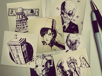 doctor who art cyberman dalek doctorwho drawing illustration ood silense sketchbook tardis timelord weepingangel