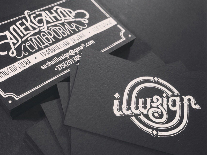 business card by Alexandr Sidorovich on Dribbble