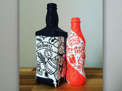 bottles art doodle draeing graphic illustration painting