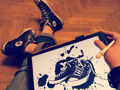 sneakers art converse design dirt drawing illusign illustration ipadpro painting retro shoes sneakers