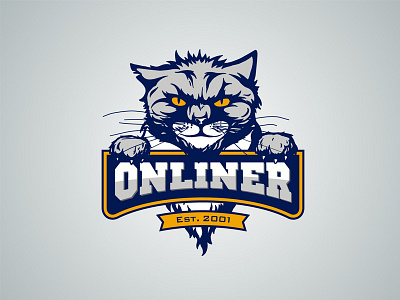 Sport logo for Onliner.by team. cat graphic logo sport