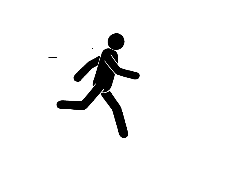 Run 2d action athletic flat funny go graphic human icon man movement pose posing sketch speed sport sportsman walk cycle