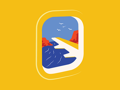 Up in the Air | no. 3 illustration landscape mountains nature plane