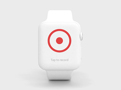 Record - Smart Watch App Face - 01 app application minimilism record smartwatch ui ux