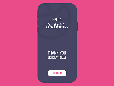 Hello Dribbble !! debut dribbble first shot hello dribbble iphone simple user interface