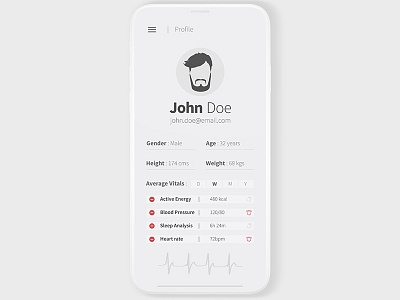 User Profile : Design UI 006 006 app design design ios design mobile app ui ui design user experience user interface ux ux design ux designer