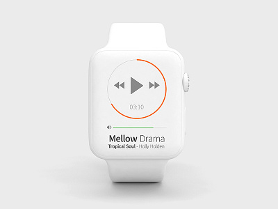 Music Player : Daily UI 009 apple watch ios music ui user experience user interface user interface design user interface designer ux