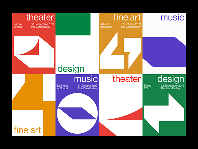 The Zero Gallery Posters branding clean design minimal minimalism modern poster swiss swissdesign typographyposter typoster
