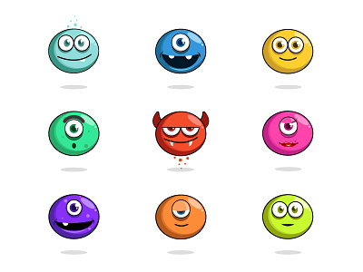 Emo app colourful community concept design dribble emo expressions illustrations social
