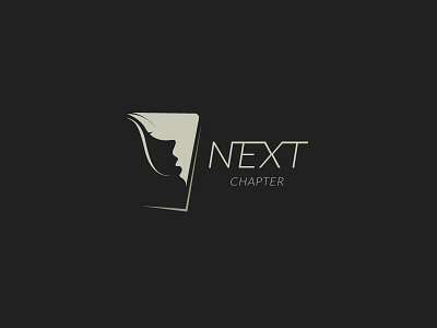 Next Chapter book coaching concept designing divorce logo negative space