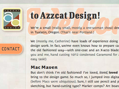 New Azzcat Design site css3 html5 jquery typekit