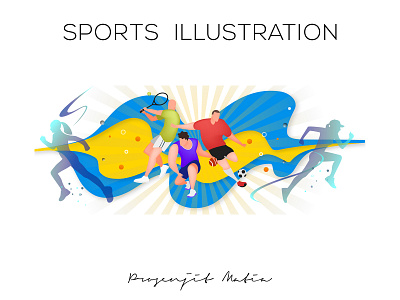 Sports Illustration #1 art artwork design digital digital illustration flat illustration minimal sport sports design vector