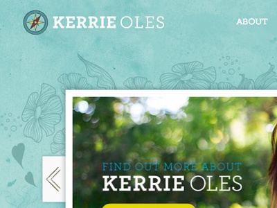 Kerrie Oles Logo author branding compass girly logo