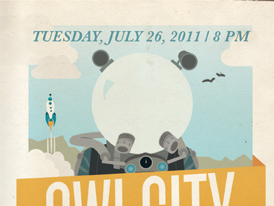 Owl City Poster Design illustration music owl city poster