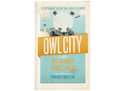 Owl City Poster pt 2 illustration music owl city poster