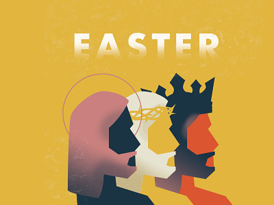 Humble King, Resurrected King, Risen King church easter illustration jesus