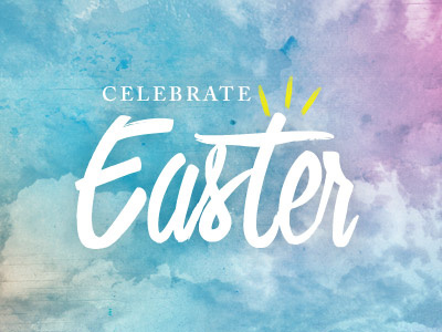 Easter church clouds easter jesus sermon series water color