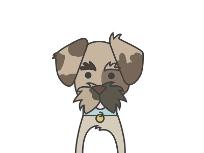 Mister cute dog illustration puppy schnauzer