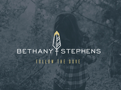 Bethany Stephens Branding band branding cross feather identity music