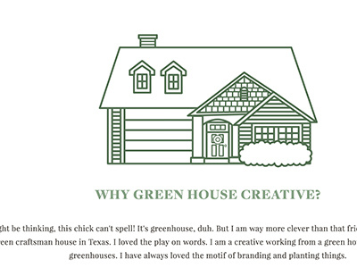Green House Illustration cottage house illustration line