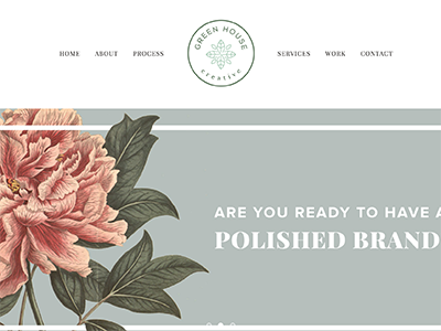 Green House Homepage grow plant web design website
