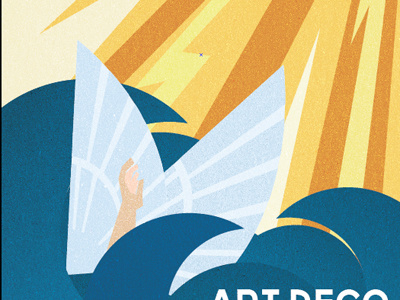 Icarus and Daedalus art deco icaurs poster