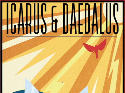 Icarus and Daedalus pt2 art deco icaurs poster