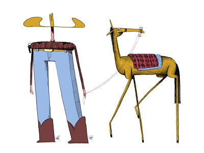 Cowboy 2d caricature character character design design illustration sketch