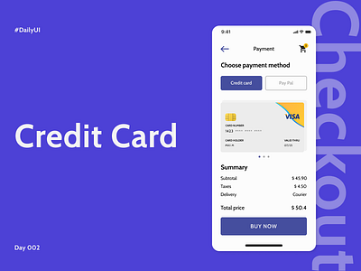 Credit Card Checkout / Daily UI Challenge 02 checkout concept credit card dailyui dailyui002 design interface ios mobile typography ui ux web webdesign