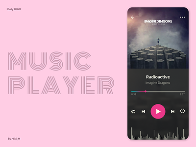 Music Player / 009 clean colors comment concept dailyui design interface ios layout minimalist mobile music music player songs spotify typography ui ux web webdesign