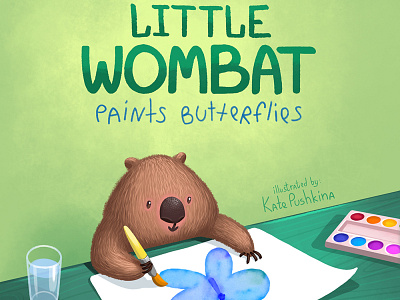 Little Wombat Paints Butterflies