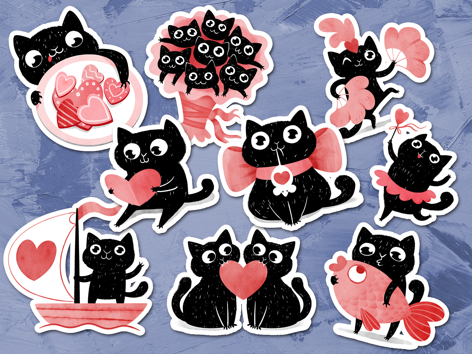 Black Cat Books Kiss-cut Stickers, Black Cat Stickers, Book and Cat Lover  Stickers, Black Cat Vinyl Stickers 