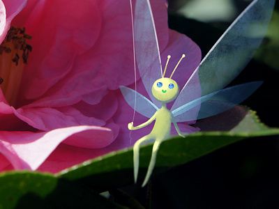 Birthday card birthday card cartoon character cute digital fairy flower illustration painting pixie wings