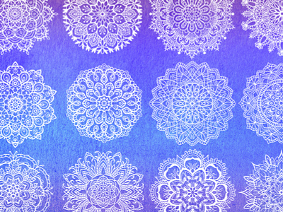 Meditating between projects design drawing floral mandala meditation ornamental pattern radial round symmetry zentangle