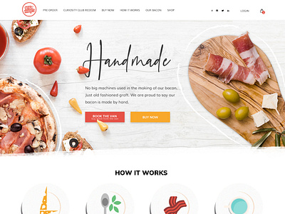 cure simple website handmade illustration meat website