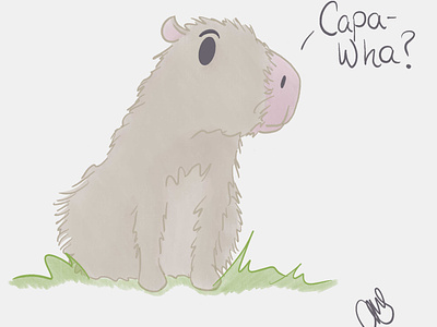 Capybara animal artist artmash capybara cartoon digital art hand drawn illustration ipad pro ipad pro art procreate