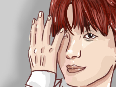 Leeteuk digital art draw illustrator kpop