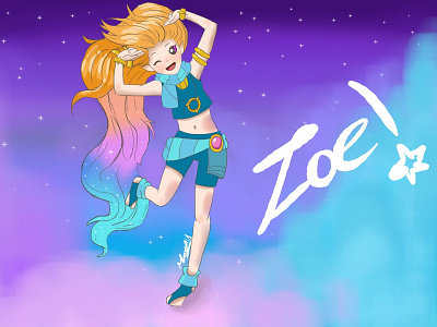 Zoe anime dibujo digital art fanart games illustration ilustration league of legends